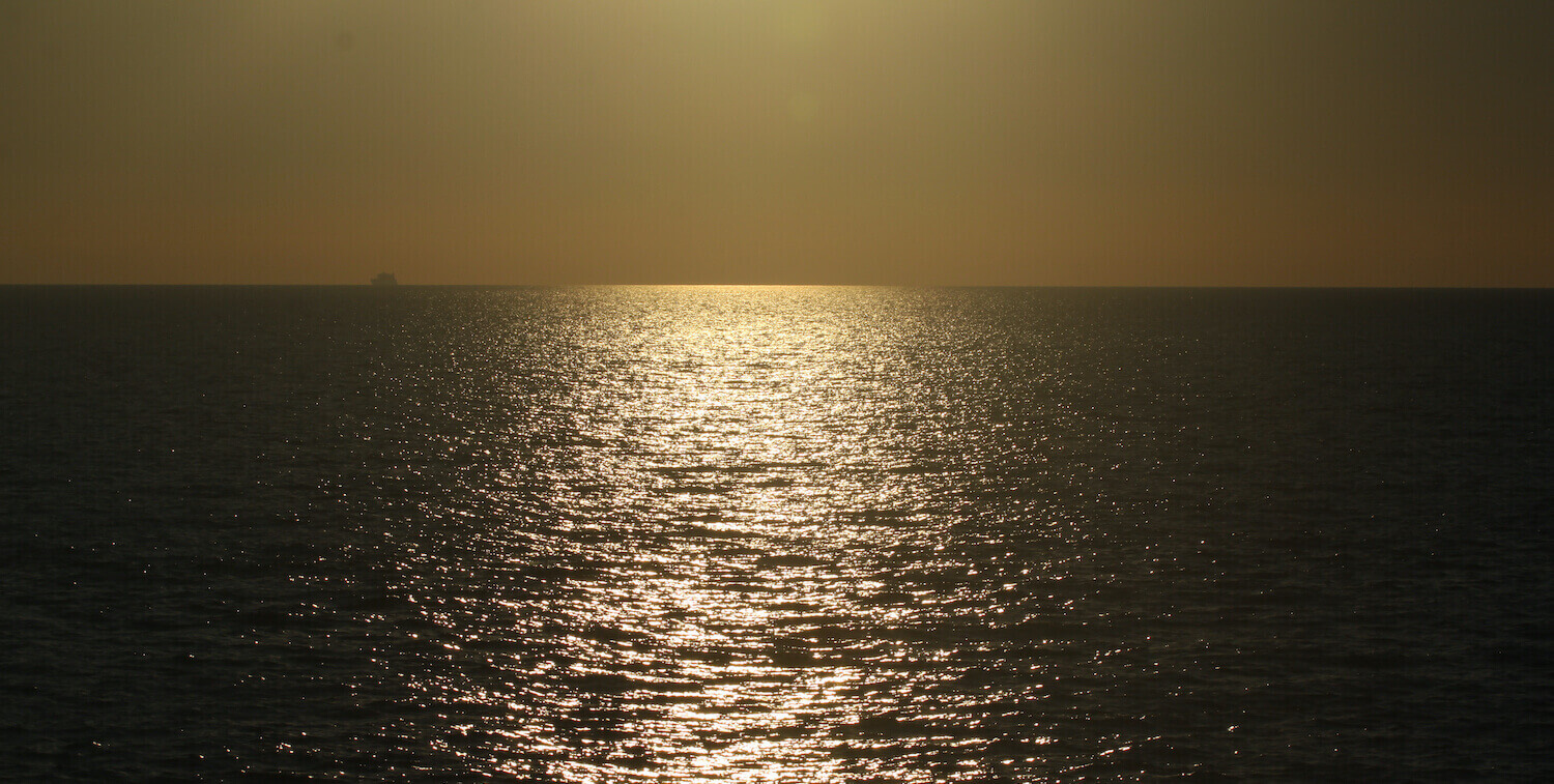 Mar al atardecer.