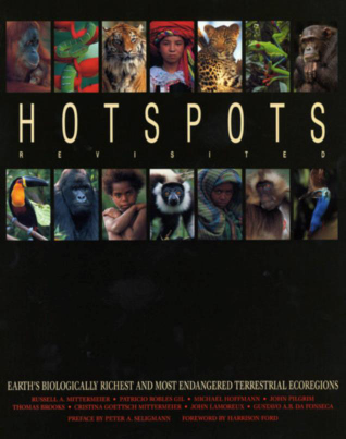 Portada de libro negro con 14 imágenes pequeñas de especies y personas.