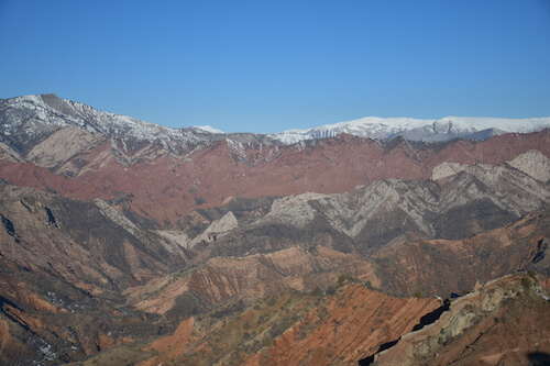 Brown mountain range.