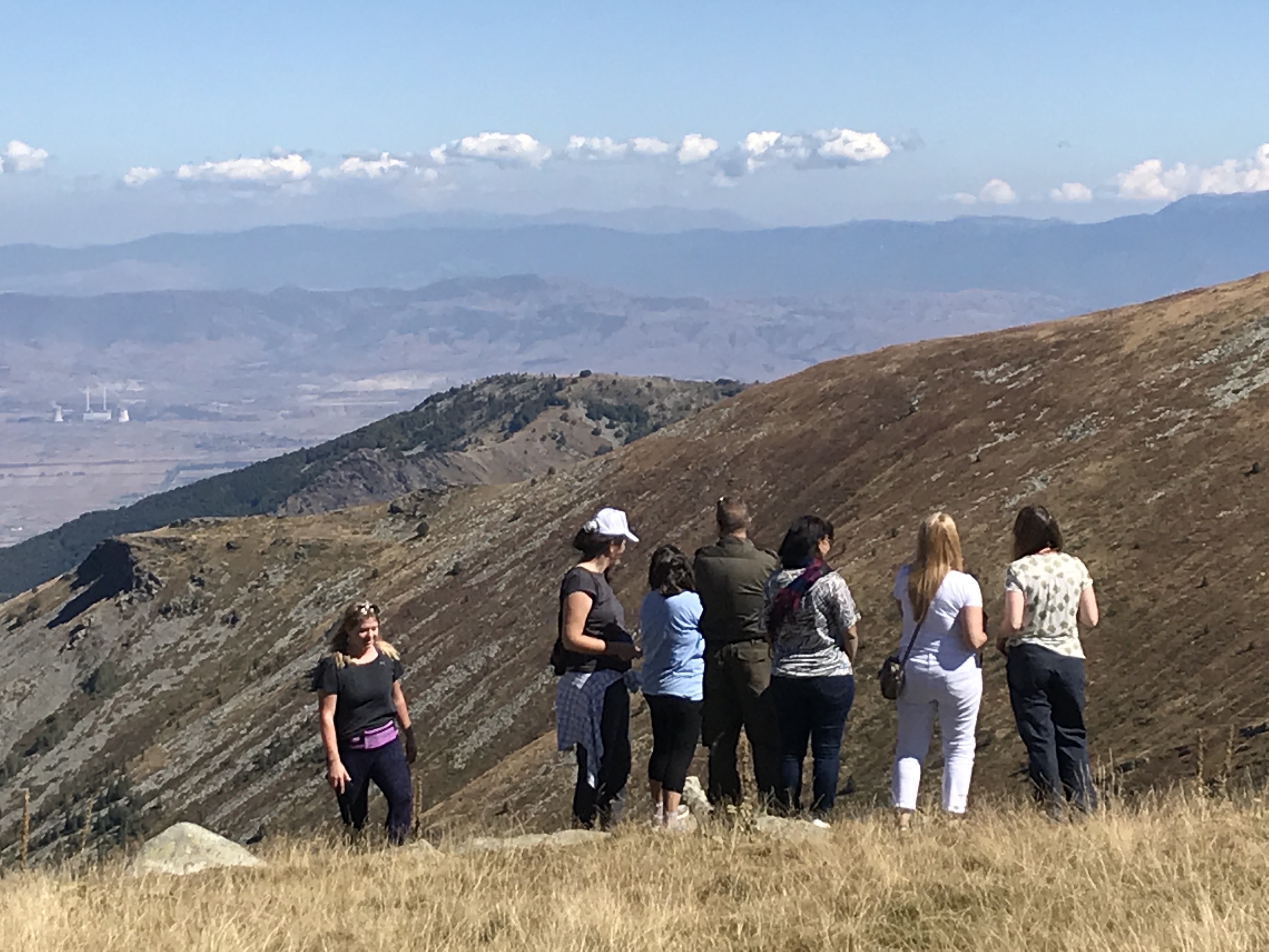 Group studying flora in mountains of North Macedonia