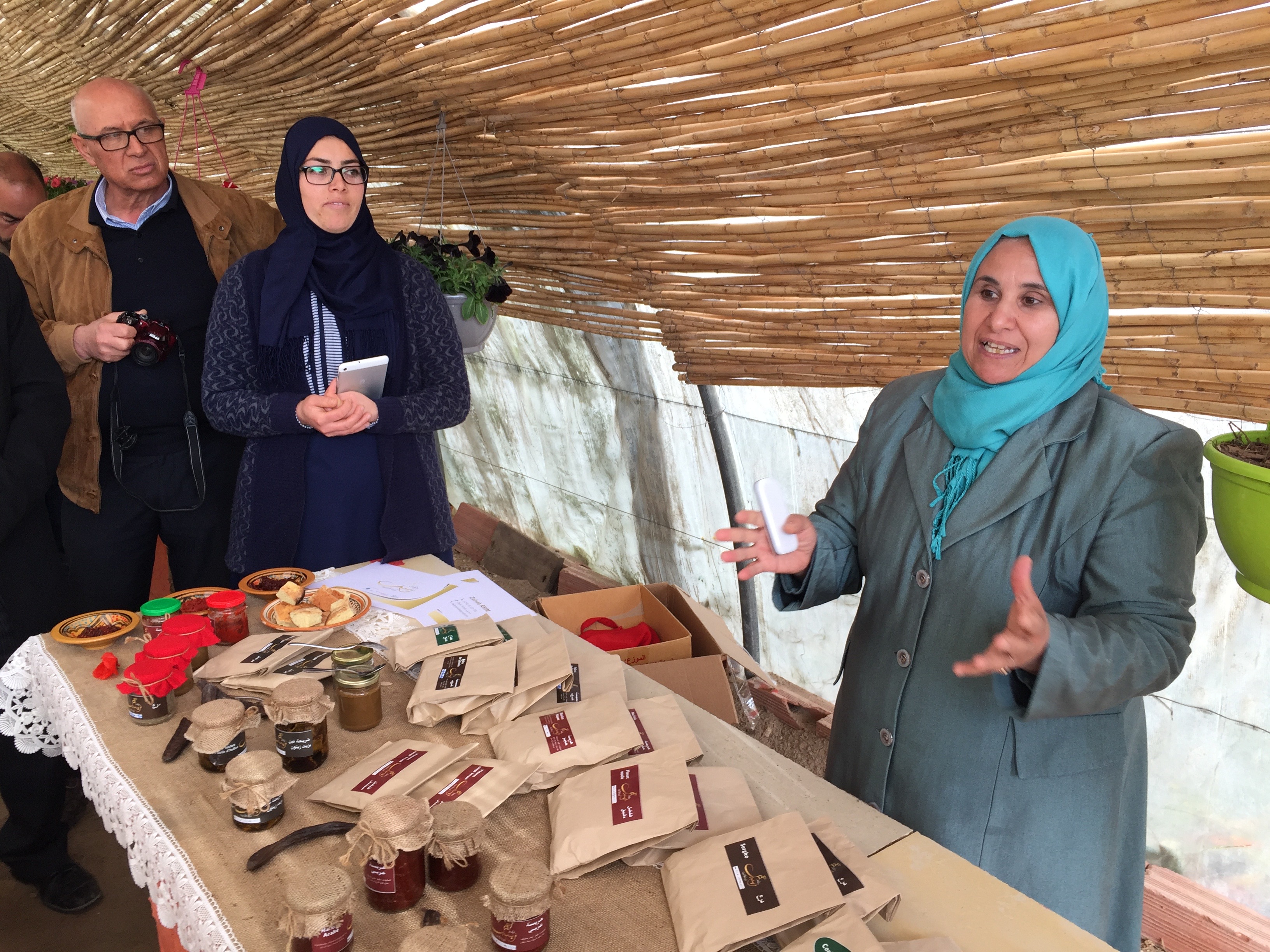 Presentation of local products during an ecotourism promotion event, Cap-Bon region, Tunisia (2017)