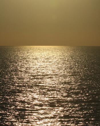 Sea at sunset.