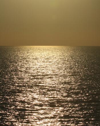 Mar al atardecer.