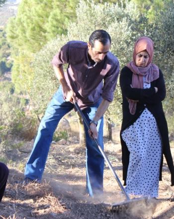 Women training on traditional agroforestry practices in Jerash, Jordan.